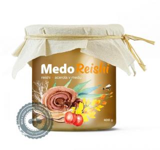 MycoMedica, MedoREISHI - Medicinálne huby a acerola v mede, 400g (Reishi a acerola v mede)