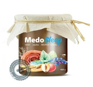 MycoMedica, MedoSLEEP - Reishi, jujube a acerola v mede, 400g (Reishi, jujuba a sladké drievko v mede)