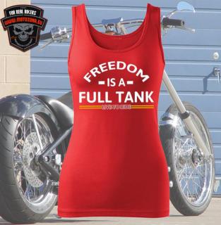 Dámske motorkárske tielko Freedom is a full tank