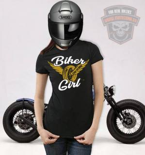 Dámske tričko Biker Girl (Tričko pre motorkárku Biker Girl)