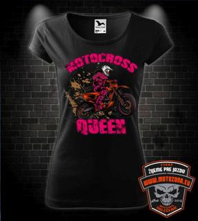 Dámske tričko Motocross Queen (Originálne tričko pre motorkárku)