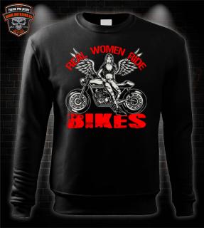 Moto mikina Real women ride motorcycle