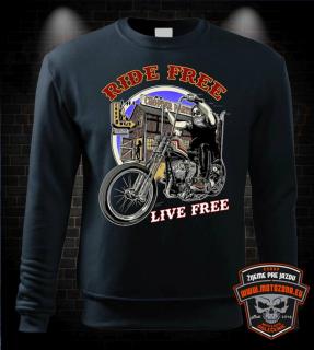 Moto mikina Ride Free - Live Free