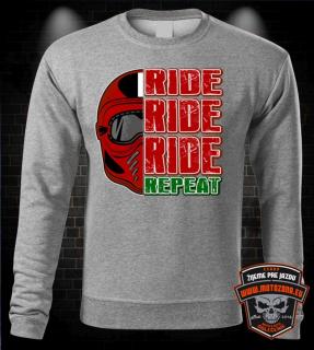 Moto mikina Ride Ride Repeat