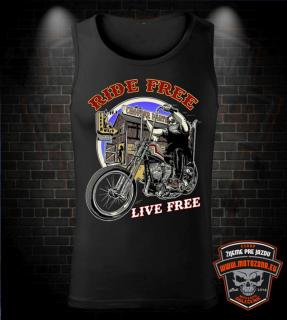 Motorkárske tielko Ride Free - Live Free