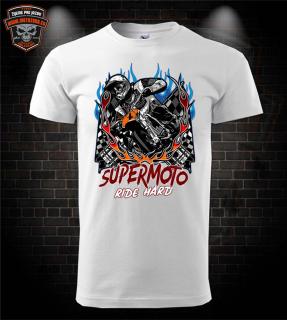 Motorkárske tričko Supermoto - Ride Hard