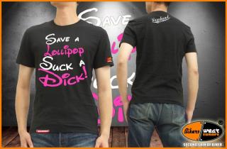 Pánske tričko Save a Lollipop - Suck a Dick