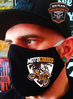 Rúško na tvár Motocross (Ochranné rúško na tvár s auto / moto potlačou)