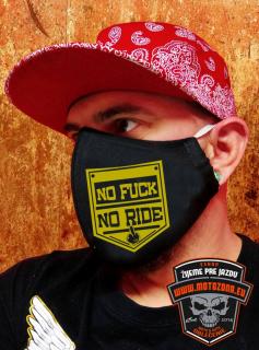 Rúško na tvár No Fuck - No Ride (Ochranné rúško na tvár s auto / moto potlačou)