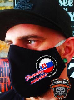 Rúško na tvár Slovenský motorkár (Ochranné rúško na tvár s moto potlačou)