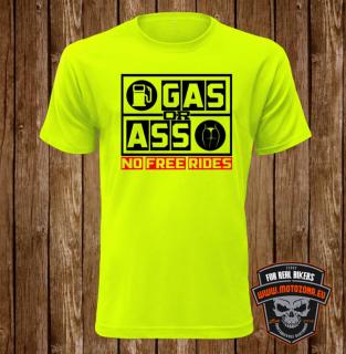 Tričko pre motorkára Gas or Ass (Tričko pre autíčkara Gas or Ass)