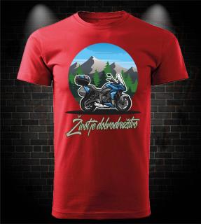Tričko pre motorkára Život je dobrodružstvo