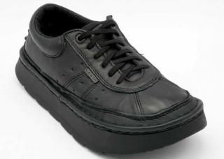 Černé boty Lesta L3038 (Zdravotní obuv z pravé kůže na vyšší podrážce)