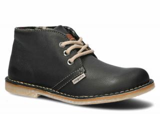 Černé boty Nagaba N082  (Kotníková obuv z pravé kůže)
