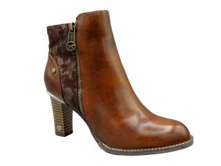 Dámské kotníkové boty Mustang M1335501301 (elegantní hnědá kotníková obuv)