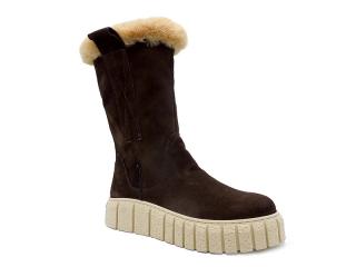 Dámské zimní boty Pollonus P5-1570 (Zimní polokozačky z nejlepší přírodní kůže)
