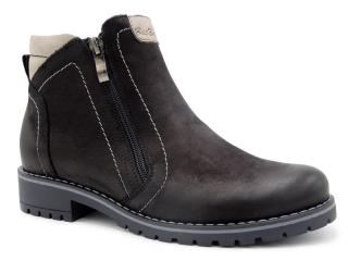 Dámské zimní kotníkové boty BB639 (Pohodlná zimní obuv z pravé přírodní kůže)