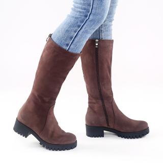 Hnědé kozačky MS5052 (jen velikost 40 a 41)