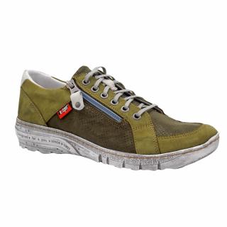 Kacper 2-5499 khaki dámské polobotky (jen velikost 38)