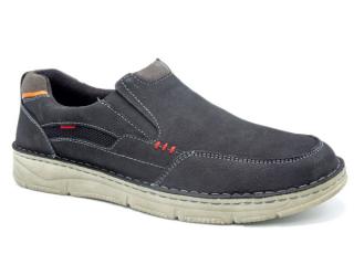 Pánské boty Klondike K1221 černá (Pánská nazouvací obuv z kvalitní nubukové kůže)