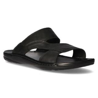 Pánské letní boty Filippo F2304 černá (Pánské letní boty, pantofle. Svršek z měkoučké kůže, komfortní došlap.)