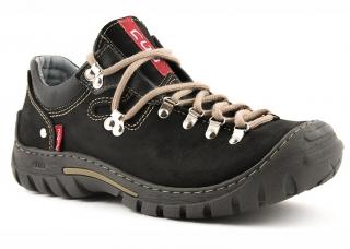 Pánské trekové boty Nagaba N055 černá (Treková obuv z přírodní kůže.)