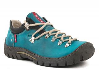 Pánské trekové boty Nagaba N055 tyrkys (Treková obuv z nejlepší přírodní kůže. )