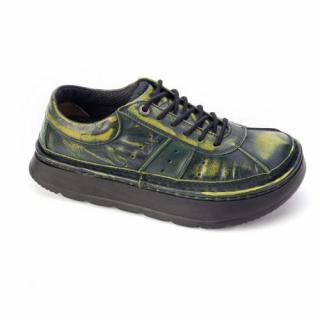 Zelené boty Lesta L3038 (Zdravotní obuv z pravé kůže na vyšší podrážce)