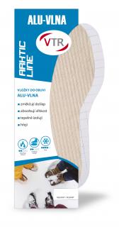 Zimní vložky do bot ALU-VLNA (Vložky s přírodním ovčím rounem a hliníkovou folií)