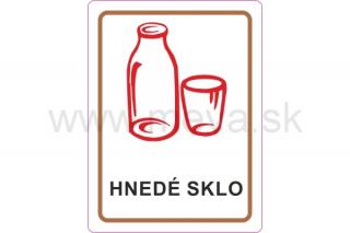 Samolepka - hnedé sklo