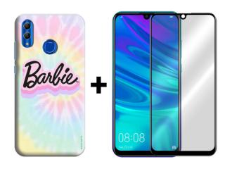 9D SKLO + PUZDRO 2v1 na HUAWEI P Smart 2019 / Honor 10 Lite - BARBIE 042