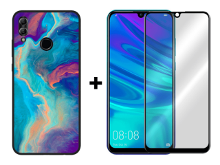 9D SKLO + PUZDRO 2v1 na HUAWEI P Smart 2019 / Honor 10 Lite - Pattern 005