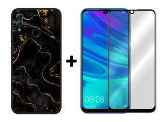 9D SKLO + PUZDRO 2v1 na HUAWEI P Smart 2019 / Honor 10 Lite - Pattern 011