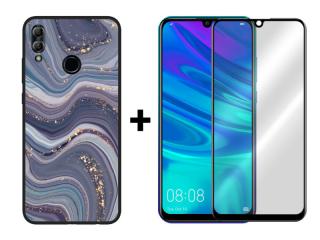 9D SKLO + PUZDRO 2v1 na HUAWEI P Smart 2019 / Honor 10 Lite - Pattern 012