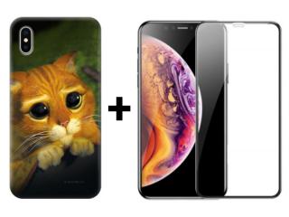 9D SKLO + PUZDRO 2v1 pre Apple iPhone X , XS - SHREK