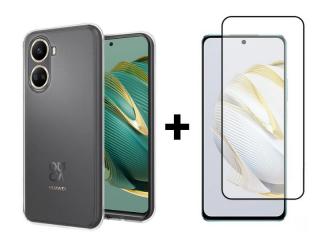 9D SKLO + PUZDRO 2v1 pre Huawei Nova 10 SE - Silikónové priesvitné