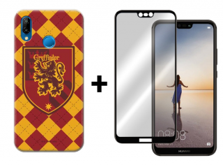 9D SKLO + PUZDRO 2v1 pre HUAWEI P20 Lite - Harry Potter 001