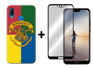 9D SKLO + PUZDRO 2v1 pre HUAWEI P20 Lite - Harry Potter 038