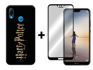 9D SKLO + PUZDRO 2v1 pre HUAWEI P20 Lite - Harry Potter 039