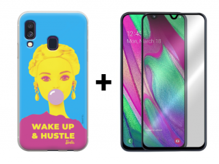 9D SKLO + PUZDRO 2v1 pre Samsung Galaxy A40 - Barbie 032