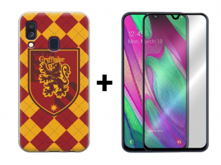 9D SKLO + PUZDRO 2v1 pre Samsung Galaxy A40 - Harry Potter 001