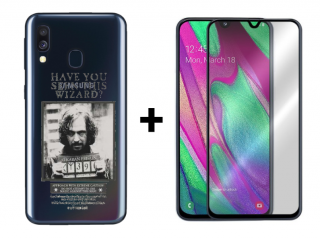 9D SKLO + PUZDRO 2v1 pre Samsung Galaxy A40 - Harry Potter 031