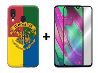 9D SKLO + PUZDRO 2v1 pre Samsung Galaxy A40 - Harry Potter 038