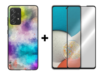 9D SKLO + PÚZDRO 2v1 pre Samsung Galaxy A53 5G - Pattern 008