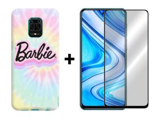 9D SKLO + PUZDRO 2v1 pre Xiaomi Note 9 Pro / Note 9s - Silikónové Barbie 042