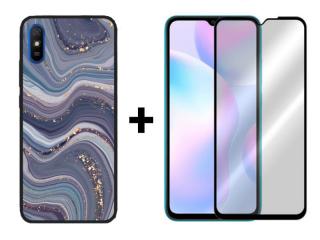 9D SKLO + PÚZDRO 2v1 pre Xiaomi Redmi 9A - Pattern 012