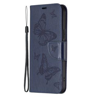 Knižkové puzdro pre Samsung Galaxy S23 FE - BUTTERFLY modré (Peňaženkové puzdro pre Samsung Galaxy S23 FE)