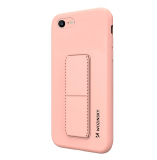 Silikonový kryt pre Apple iPhone 7 / 8 / SE2 - Kickstand ružový