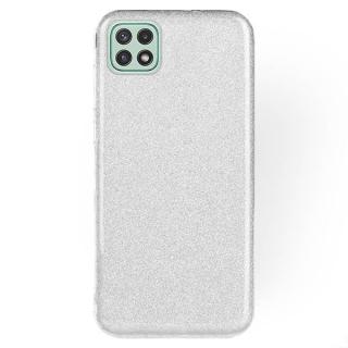 Silikónový kryt pre Samsung Galaxy A22 5G - Glitter strieborný