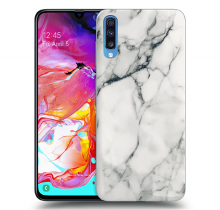 Silikónový kryt pre Samsung Galaxy A70 - Marble biely